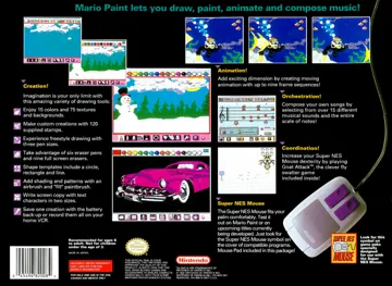 Mario Paint (Japan, USA) (Beta) box cover back